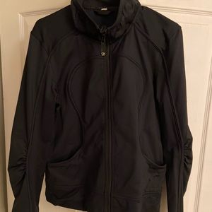 Lululemon high collar fullzip black jacket size 10